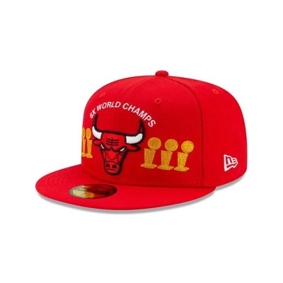 Sapca New Era Chicago Bulls NBA Championship Trophy 59FIFTY Fitted - Negrii